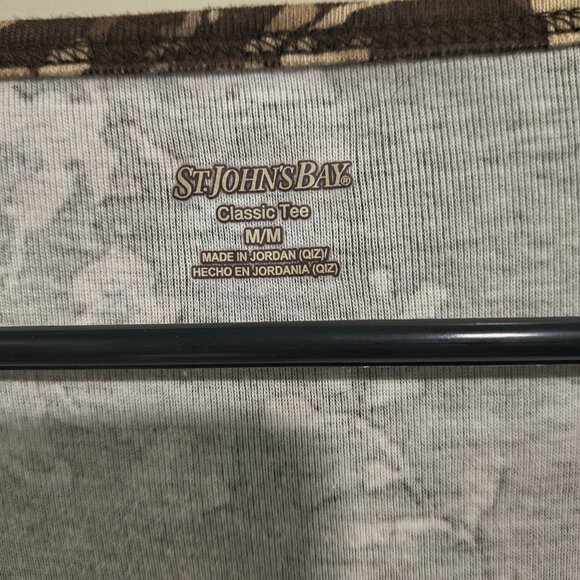 St. John's Bay Size Medium Floral Print Top Brown - Picture 2 of 4